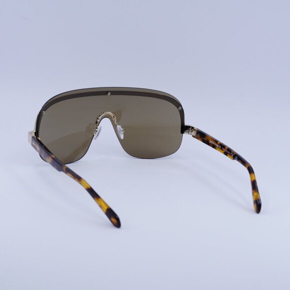 Palm Angels PERI10I KING 6064 Sunglasses Gold/Havana Shield Frame, Brown Lenses main image 7